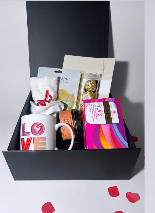 Love and inspiration gift box containing scented candles